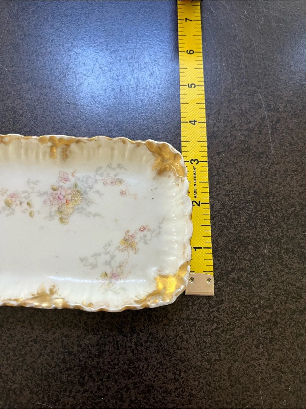 Limoges Antique Porcelain Floral Gold-Trim Trinket Dish